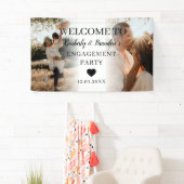Engagement Party Custom 2 Photo Collage Welkom Spandoek (Insitu)