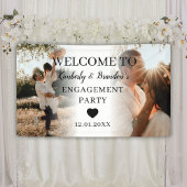 Engagement Party Custom 2 Photo Collage Welkom Spandoek