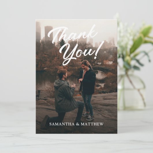 Engagement Party Dank je kaart (Staand voorkant)