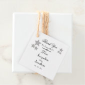 Engagement Party Dank u Gift Eenvoudig Script Chic Bedankjes Labels (In situ)