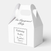 Engagement Party Dank u voor script chic Bedankdoosjes (Voorkant Zijde)