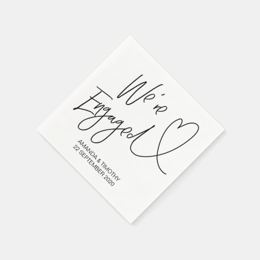 Engagement Party Decor Custom Verloving Napkins Servet (Hoek)