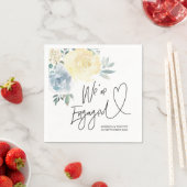 Engagement Party Decor Zomer Blauwe Bloemen Servet (Insitu)