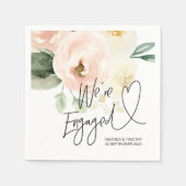 Engagement Party Decoraties Lente Roze Bloemen Servet (Voorkant)