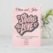 Engagement Party - Deel de Liefde. Editable Invita Kaart (Staand voorkant)