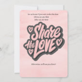 Engagement Party - Deel de Liefde. Editable Invita Kaart (Achterkant)