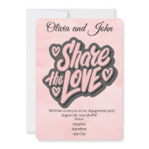 Engagement Party - Deel de Liefde. Editable Invita