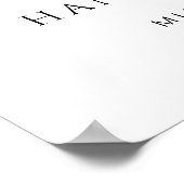 Engagement Party Elegant Kalligrafie welkom Poster (Hoek)