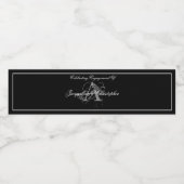 Engagement Party Elegant Monogram Personeel Waterfles Etiket (Enkel label)