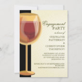 Engagement Party Elegant Wine Threaditation Kaart (Voorkant)