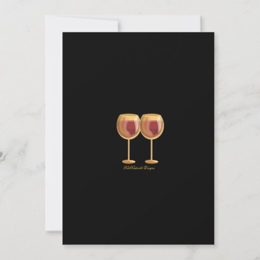 Engagement Party Elegant Wine Threaditation Kaart (Achterkant)