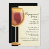 Engagement Party Elegant Wine Threaditation Kaart (Voorkant / Achterkant)