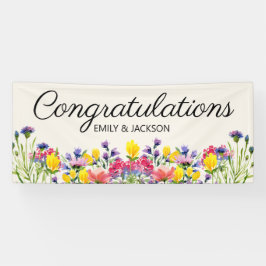 Engagement Party Felicitaties Wildflowers Spandoek