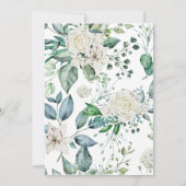 Engagement Party, Flowers, Roze Groen Kaart (Achterkant)