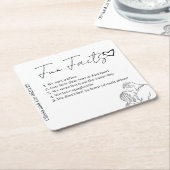 Engagement Party Fun facts Name Wedding  Kartonnen Onderzetters (Schuin)