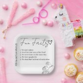 Engagement Party Fun facts Name Wedding Papieren Bordje (Feest)