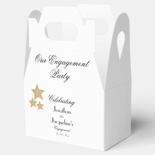 Engagement Party Gift Dank u voor chique script Bedankdoosjes (Geopend)