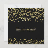 Engagement Party Gold Foil look Confetti Kaart (Achterkant)