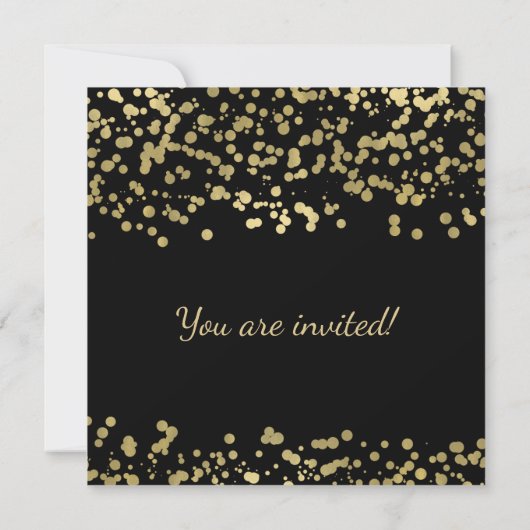 Engagement Party Gold Foil look Confetti Kaart (Achterkant)