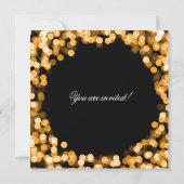 Engagement Party Gold Sparkly Lights Kaart (Achterkant)