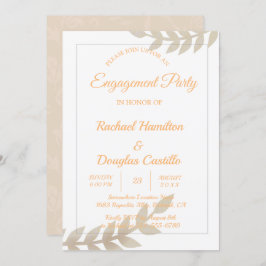 Engagement Party gouden Bloemen Kaart