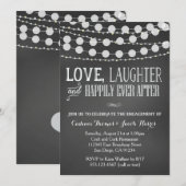 Engagement Party Invitation Chalkboard Wedding Kaart (Voorkant / Achterkant)