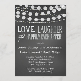 Engagement Party Invitation Chalkboard Wedding Kaart