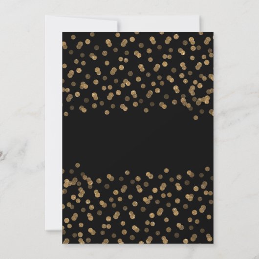 Engagement Party Invitation Gold Glitter Confetti Kaart (Achterkant)