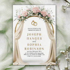 Engagement party invitation with floral arch kaart