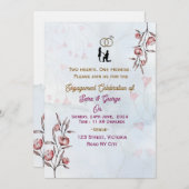 Engagement Party Invitations  Kaart (Voorkant / Achterkant)