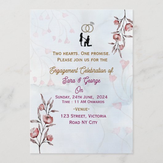 Engagement Party Invitations  Kaart (Voorkant)