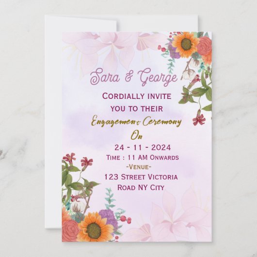 Engagement Party Invitations  Kaart (Voorkant)