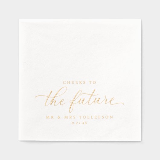 Engagement Party Juicht op de toekomstige bruiloft Folie Servetten (Voorkant)