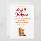 Engagement Party juicht oude mode cocktail Kaart (Voorkant)