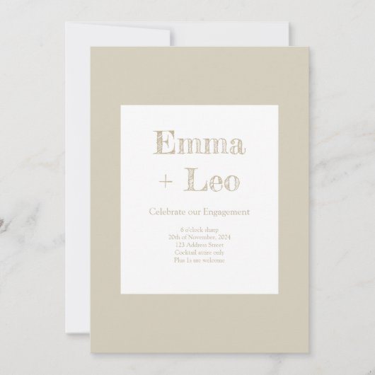 Engagement Party Kaart (Voorkant)