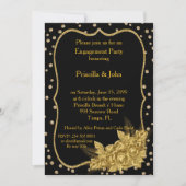 Engagement Party, koud roos & goudfolie confetti Kaart (Voorkant)