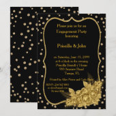 Engagement Party, koud roos & goudfolie confetti Kaart (Voorkant / Achterkant)