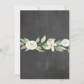 Engagement Party Krijt Witte Bloemen Douche Uitnod Kaart (Achterkant)