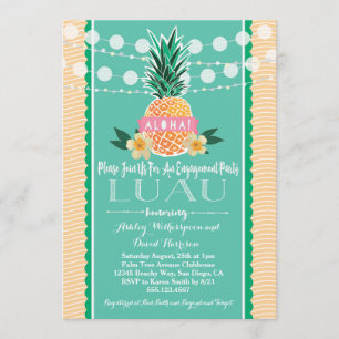 Engagement Party Luau Hawaiian Invitation Kaart