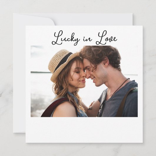Engagement Party Lucky in Love Invitation Kaart (Achterkant)