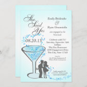 Engagement Party Martini Hearts Kaart (Voorkant / Achterkant)