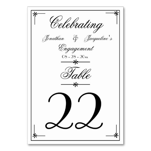 Engagement Party minimalistische elegante scriptna Kaart (Achterkant)