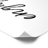 Engagement party modern foto welkom poster (Hoek)