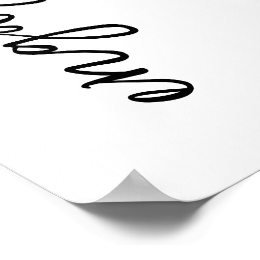 Engagement party modern foto welkom poster (Hoek)