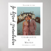 Engagement party modern foto welkom poster (Voorkant)