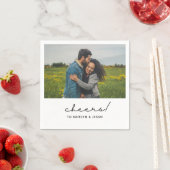 Engagement Party Napkins Custom Photo Napkins Servet (Insitu)