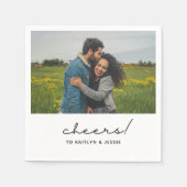 Engagement Party Napkins Custom Photo Napkins Servet (Voorkant)