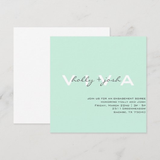 Engagement Party nodigt uit Kaart (Voorkant / Achterkant)