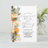 Engagement Party Paren Douche Fruit Bloemen Kaart (Staand voorkant)