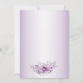 Engagement Party Pink Floral Paars Violet Modern Kaart (Achterkant)